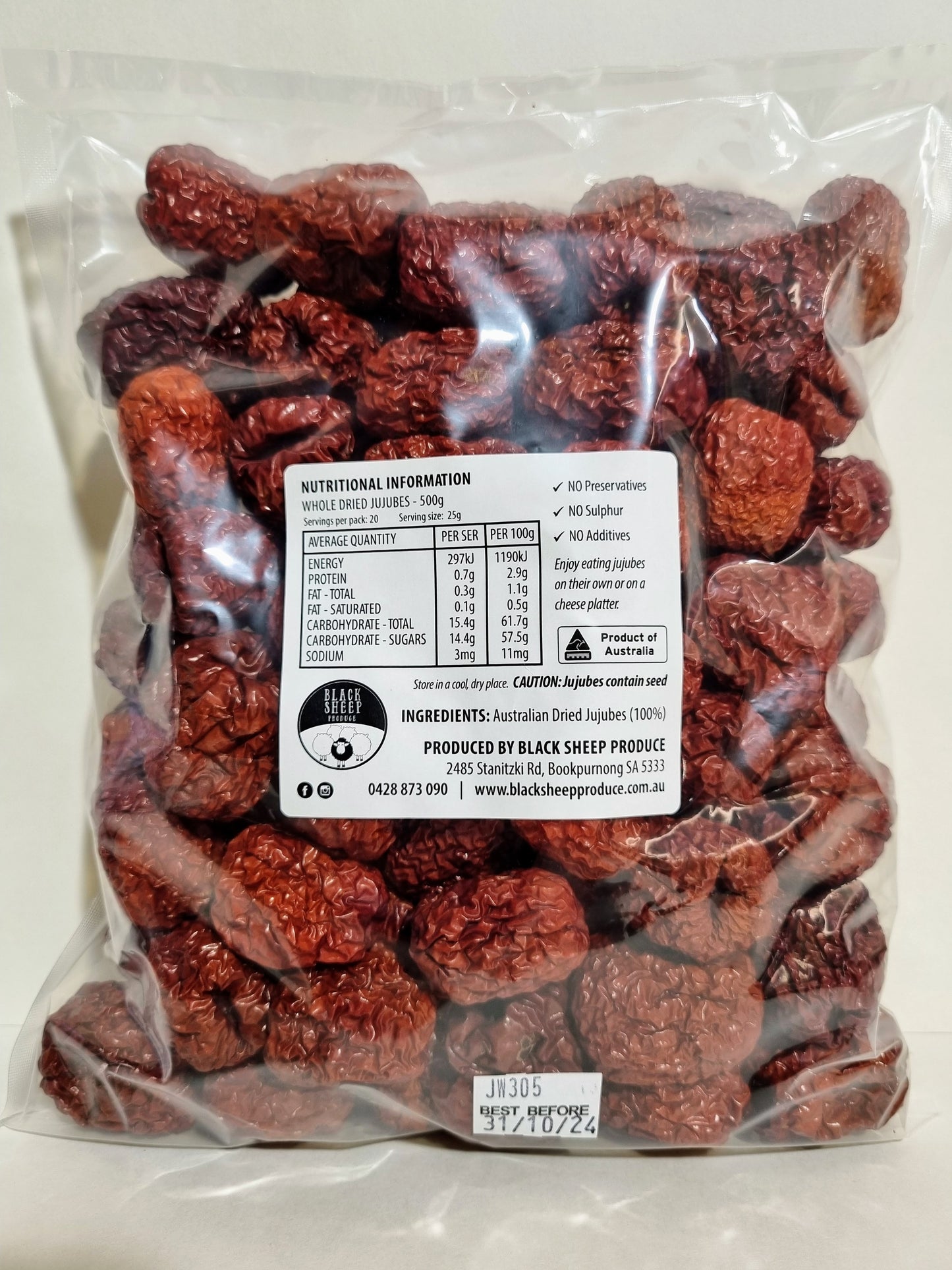 Whole Dried Jujubes (Li variety)